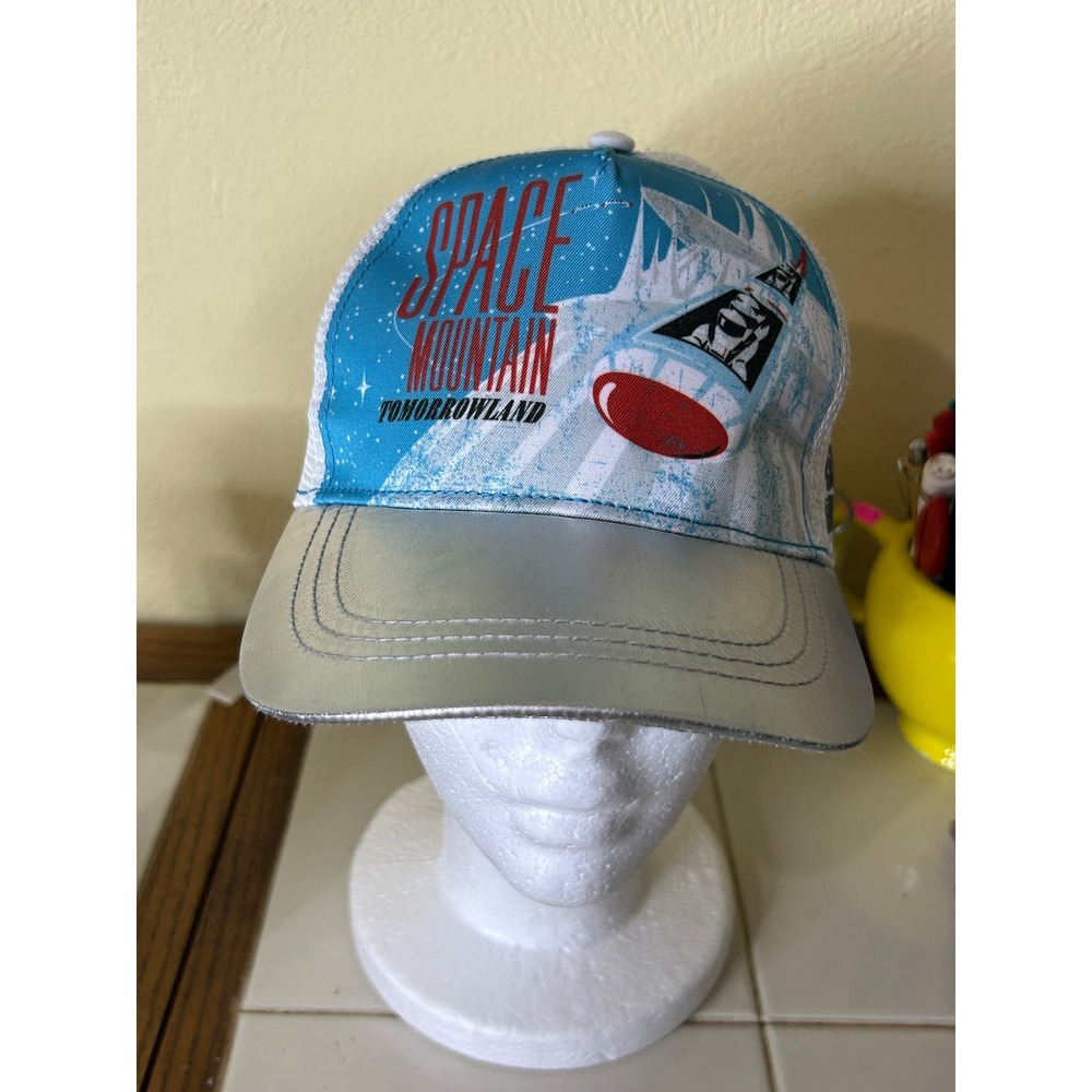 Disney Parks Space Mountain 45th Anniversary Trucker Hat Magic Kingdom‎ Silver
